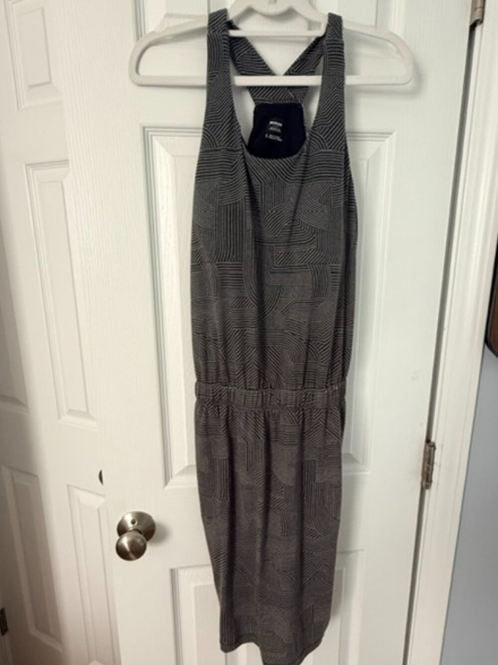 prAna's Kamen Dress; Size Large; Gray, Geometric Print. Pockets!!